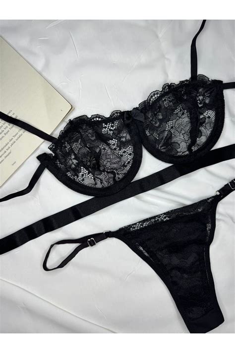 ROZENİN LINGERIE Bant Detaylı Dantelli İç Çamaşır Takımı Fiyatı Yorumları Trendyol