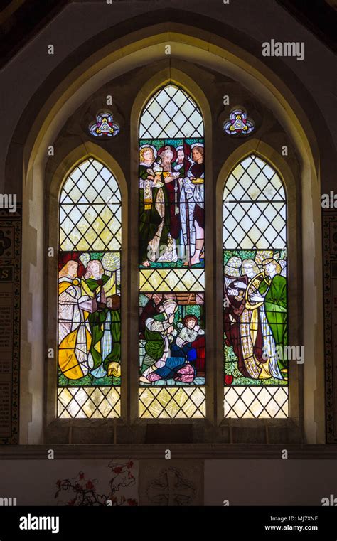 The Annunciation Stained Glass Window By Edward Burne Jones And William Morris St Mary The