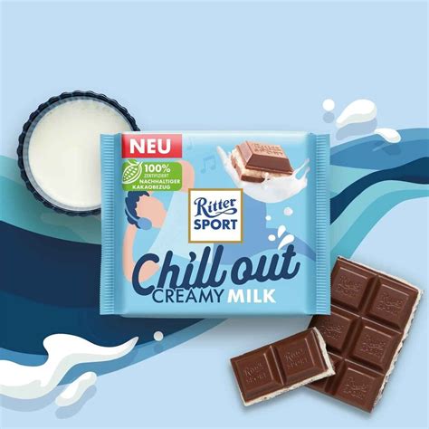 Ritter Sport Chill Out Creamy Milk Chocolate Bar In Limited Edition