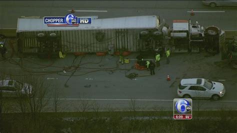 Tractor Trailer Carrying Girl Scout Cookies Overturns On I 76