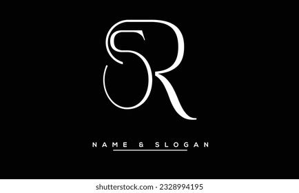 Sr Rs Abstract Letters Logo Monogram Stock Vector Royalty Free