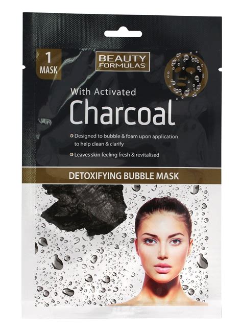 Beauty Formulas Charcoal maseczka detoksykująca bąbelkowa z aktywnym