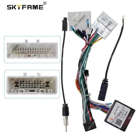 SKYFAME Car 16pin Wiring Harness Adapter Canbus Box Decoder For Renault