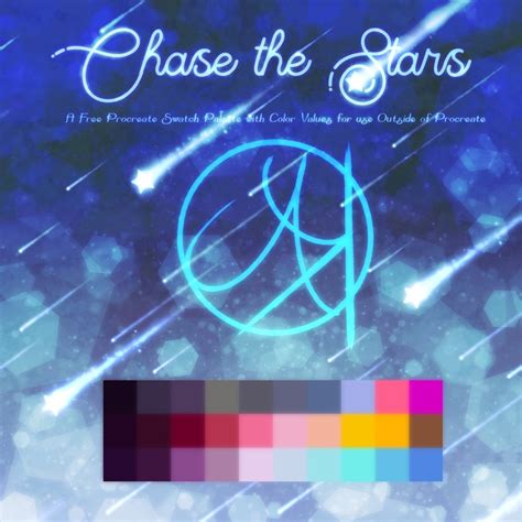 Chase The Stars Free Procreate Palette Manda Kolen S Ko Fi Shop