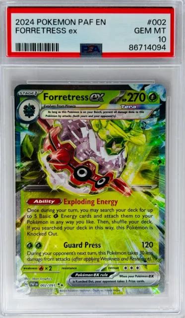 FORRETRESS EX HOLO Rare 2024 Pokémon Paldean Fates PAF SVE Anglais 002