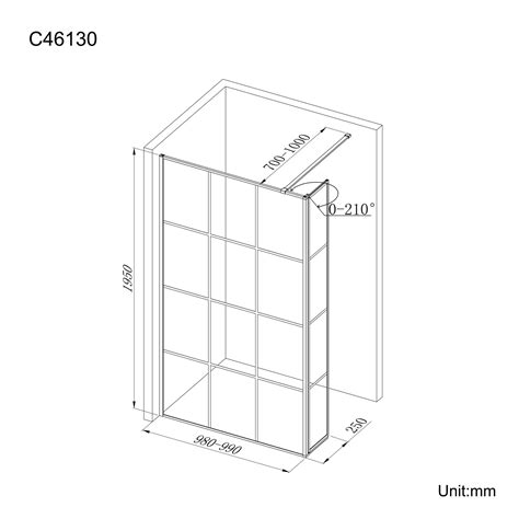 Munich Matt Black Crittall Room Shower Glass 1000mm And Panel