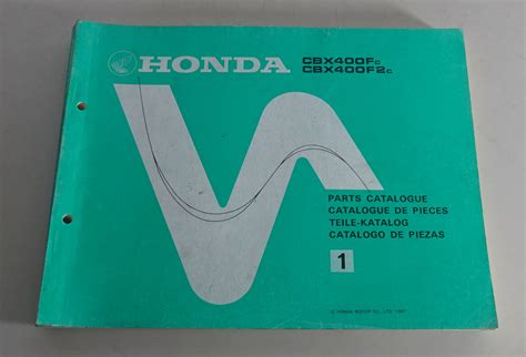 Teilekatalog Parts Catalog Honda CBX 400 CBX 400 F2 Stand 1981 PK