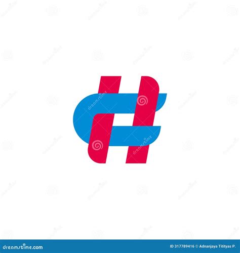 Letter Hc Simple Linked Overlapping Logo Vector Cartoondealer