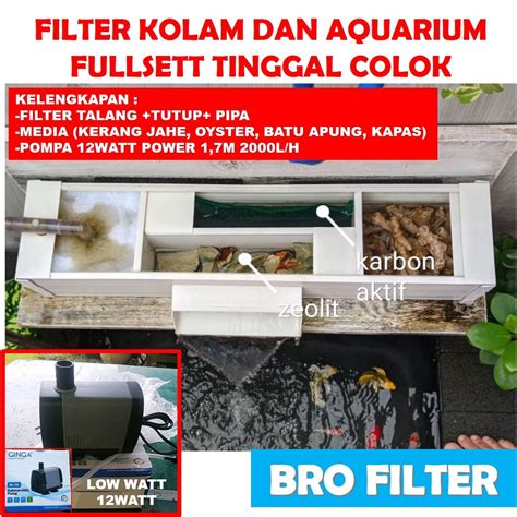 Jual Filter Kolam Talang Filter Kolam Koi Filter Aquarium Full Sett