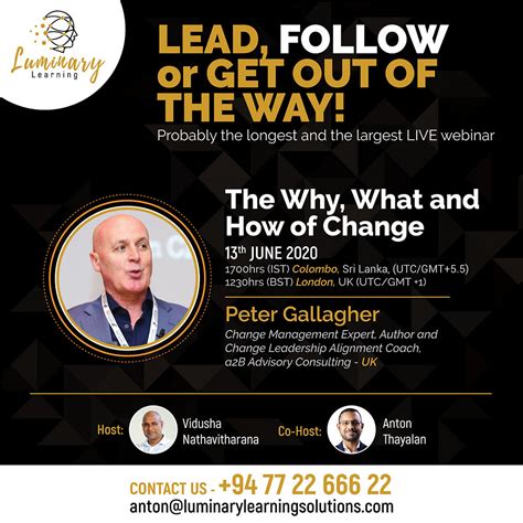 The Why What And How Of Change Management Peter F Gallagher Speaks