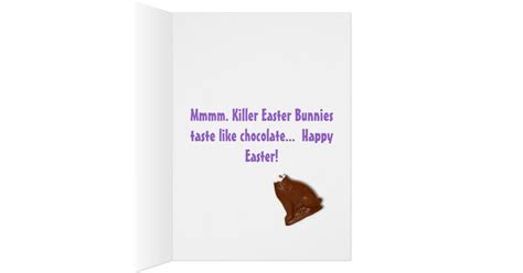 Killer Easter Bunny card | Zazzle