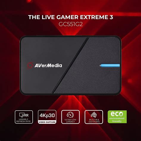 AVerMedia GC551G2 Live Gamer Extreme 3 Tarjeta De Captura 4K Plug And