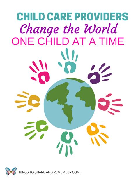 Child Care Providers Change the World Printable Poster #childcare #ece ...