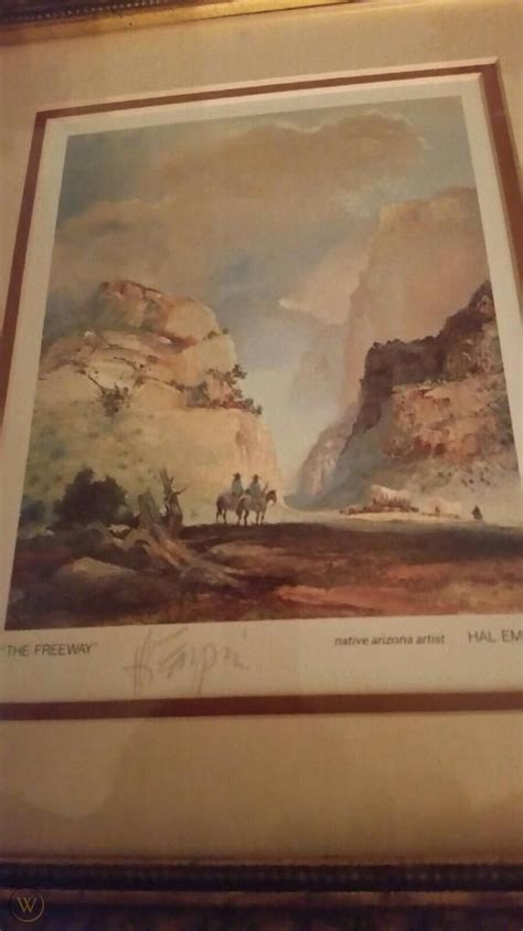 Vintage Hal Empie Signed Print The Freeway Southwest Artist