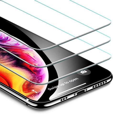 ESR Verre Trempé pour iPhone 11 Pro iPhone XS X 3 Pièces Cadre de