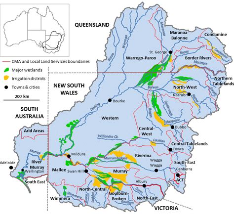 Murray Darling River System Map