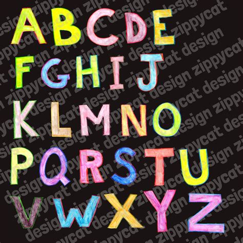 Alphabet Clipart Capital Letters Digital Clipart 26 Files Commercial ...