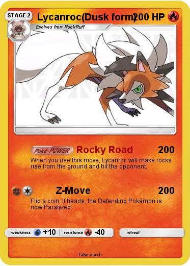 Pokémon Lycanroc Dusk Form Rocky Road My Pokemon Card