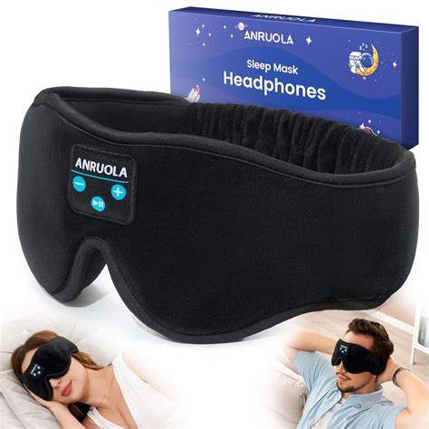 Fones Para Dormir - Fones de Ouvido para Dormir ANRUOLA: Máscara Bluetooth 5.3 com Alto ...