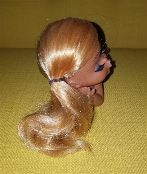 Rare Vintage 60s Kitsch Posable Head Waist Sun Tan Beach Blonde Kissing Sexy Girl Doll Eyelashes