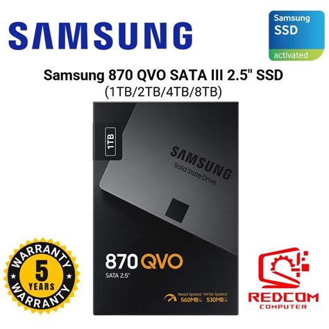 Samsung 870 Qvo Sata Iii 2 5 Ssd 1tb 2tb 4tb 8tb Shopee Malaysia