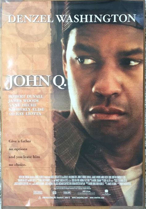 John Q Dvd Movie Poster Sided Original X Denzel Washington Robert