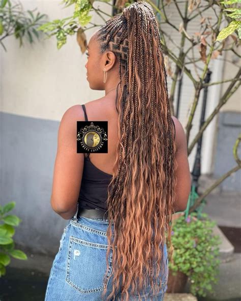 Attractive Waist Length To Floor Length Box Braids Hairstyles