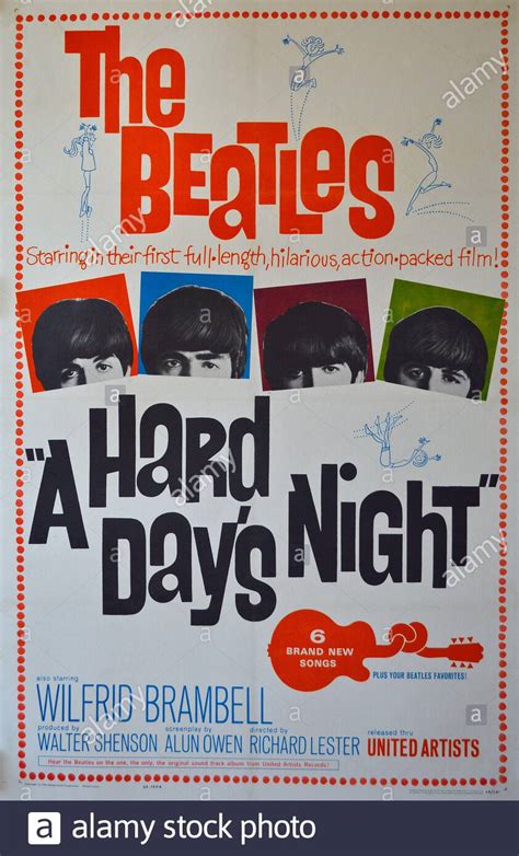 Beatles hard days night poster hi-res stock photography and images - Alamy