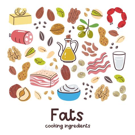 Fat Food Ingredients For Cooking Stock Vector Illustration Of Icon