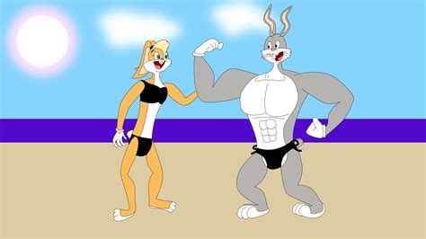 Bugs and Lola at the beach by DecaTilde on DeviantArt