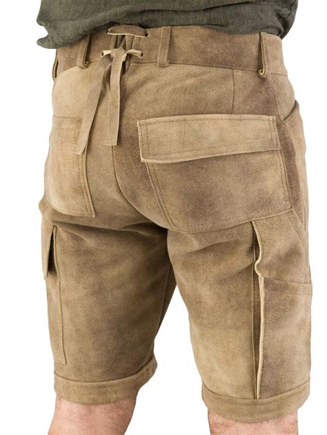 Lederhose Cargo Short Arbeitshose Handwerkerlederhose Rohn Moden Worker