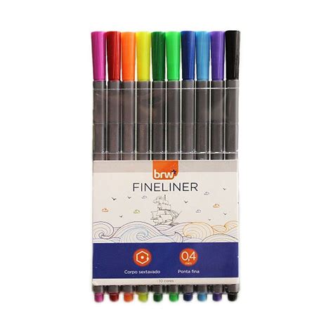 Caneta Hidrografica Fineliner Brw Mm Cores Supperfriday