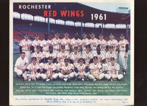 Original 1961 Rochester Red Wings Team Photo John Boog Powell EBay