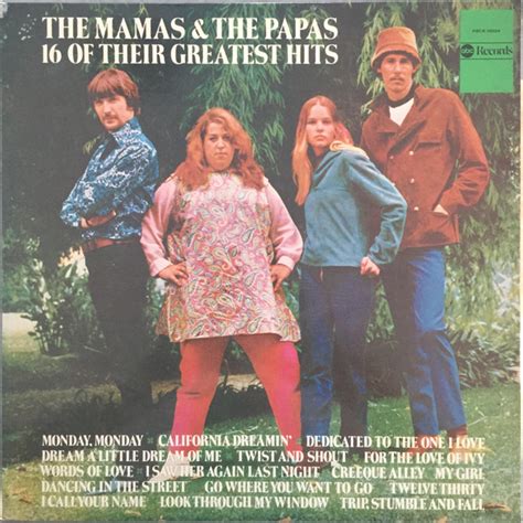 16 Of Their Greatest Hits By The Mamas The Papas LP ABC Records