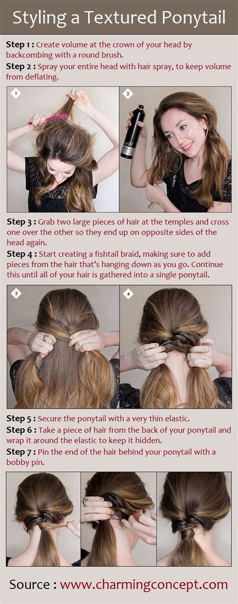 Styling a Textured Ponytail | PinTutorials | Haar, Make up