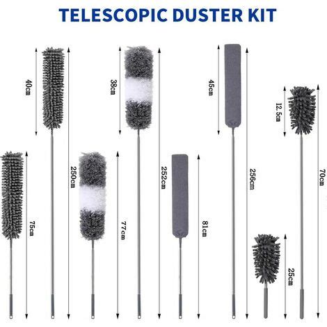 5 Pièces Plumeau Poussière Plumeau Telescopique Plumeaux Télescopiques