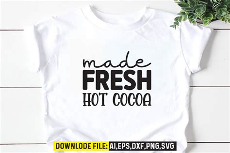 Made Fresh Hot Cocoa Svg Graphic By Designs Studio4 Creative Fabrica