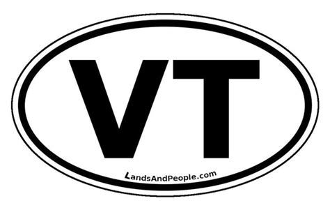 Vermont Vt Vinyl Sticker Oval For Cars Any Surface Lands And People