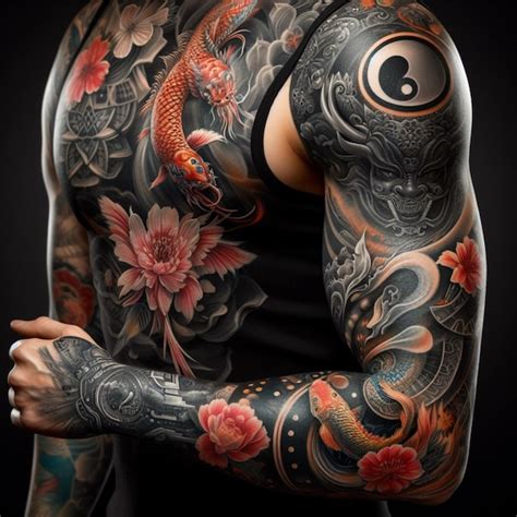 Premium Photo | Asian tattoo