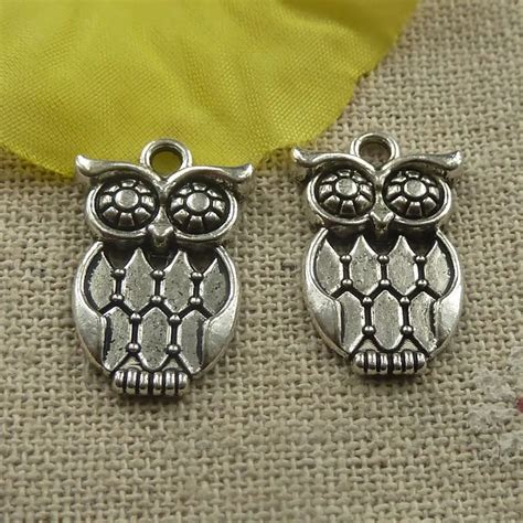 141 Pieces Tibetan Silver Owl Charms 22x14x2mm 4469 Tibetan Silver Owl