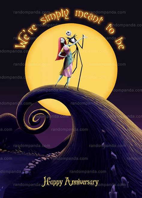 Jack And Sally Simply Meant To Be Anniversary Card Jack And Sally