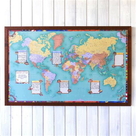 Bucket List World Travel Map keeps track of your dreams