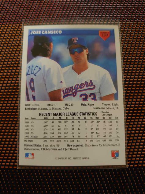 Yahoo Donruss Jose Canseco