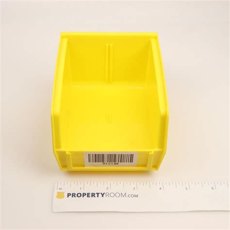 Uline Yellow Plastic Stackable Bins 24 Pieces Property Room