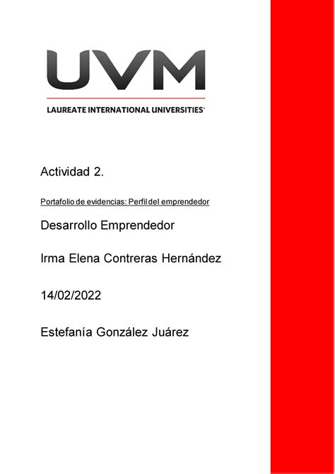 A Egj Actividad Desarrollo Emprendedor Actividad Portafolio