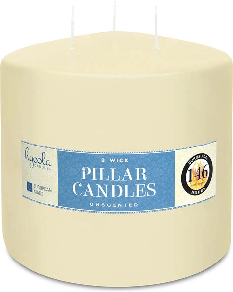 Amazon Bolsius Wick Ivory Pillar Candle Large X Inches