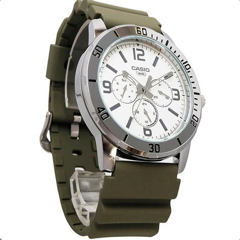 Rel Gio Casio Masculino Anal Gico Standard Mtp Vd Budf Gold Silver