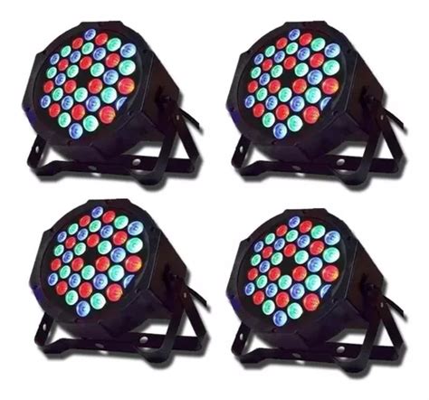 Pack X 4 Luz Proton Par 36 Led Alta Rgb Audioritmico Dmx Envío gratis