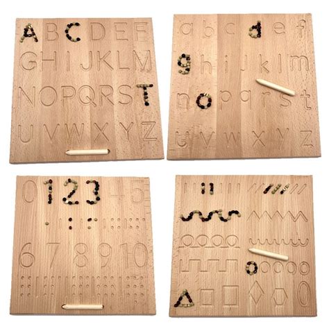 Personalized Wooden Tracing Practice Manipulative Boards