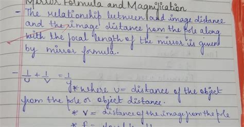 Aps Golconda Priyanka Gupta Class 10 Physics Mirror Formula And